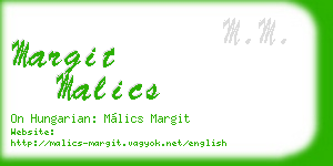 margit malics business card