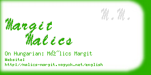 margit malics business card